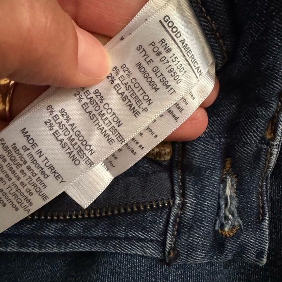 Good American High Waisted Good Legs Twisted Slit Jeans in Indigo size 4/27 - Picture 5 of 15